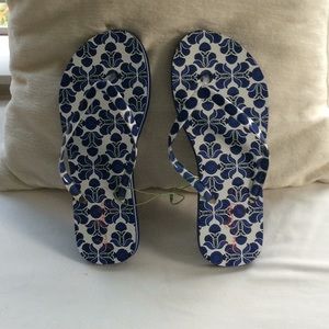 Navy blue flip flops